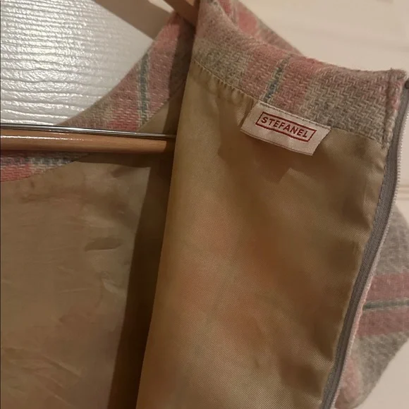 Stefanel Pink and Gray Plaid Mini Dress - Picture 7 of 8